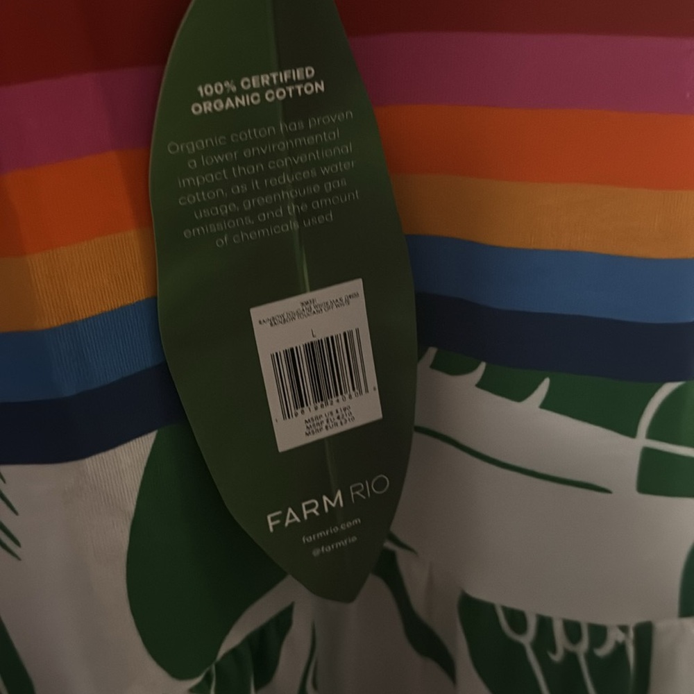 FARM Rio Green and Rainbow Midi Dress - Picture 6 of 7